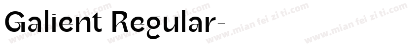 Galient Regular字体转换